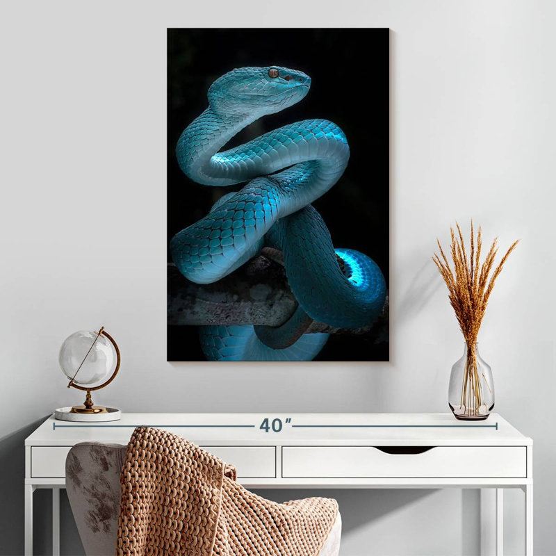 Brampt Glowing Blue Snake, 30" H x 20" W