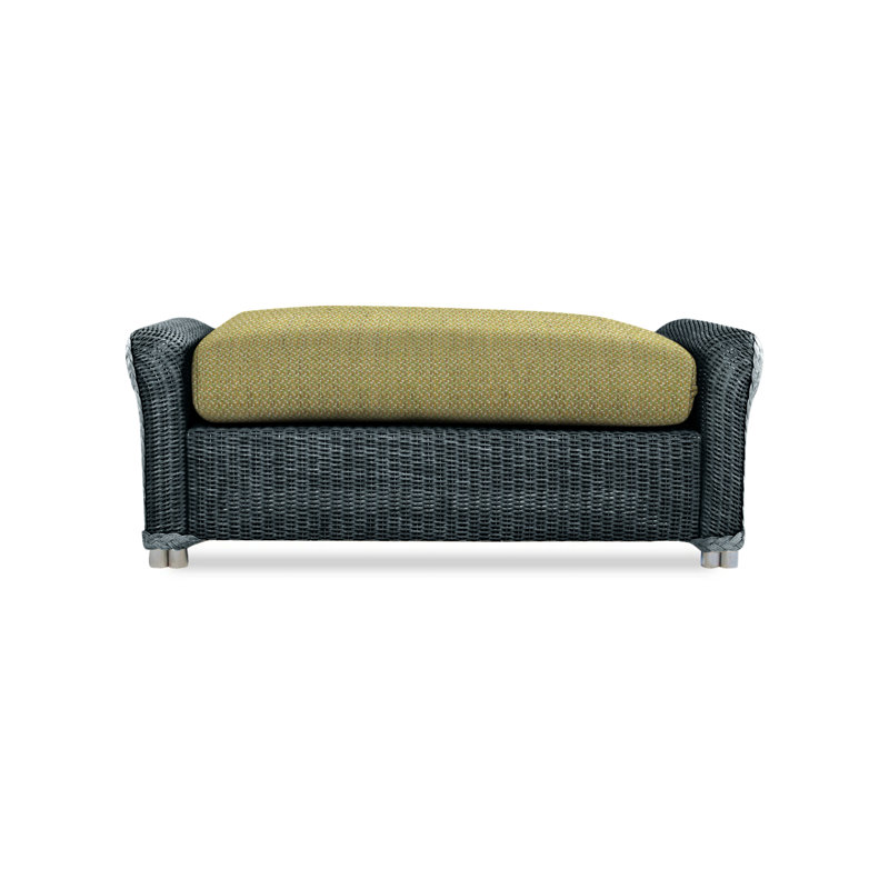 Reflections Outdoor Ottoman, Demo Stone, Denim Blue