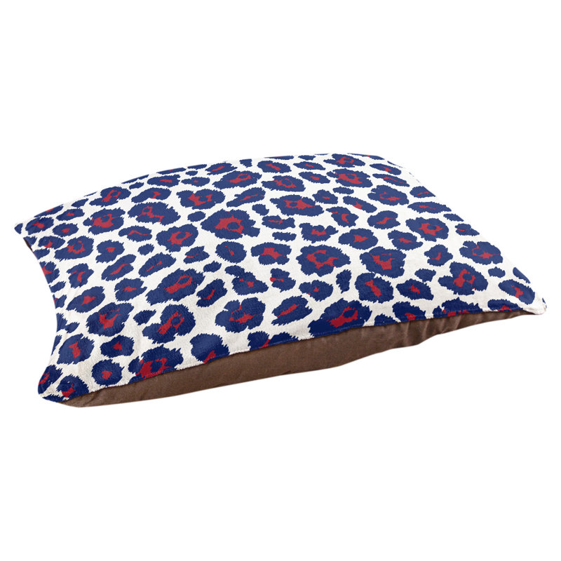 Coussin pour chien Baltimore Football, Grand (l 30 po x P 40 po x H 5 po), Blanc / rouge / bleu foncé
