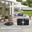 Parasol et accessoires de plein air Hdpe Parasol noir, 15,4 po, avec rangement avec 4 pièces