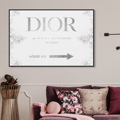 «Fashion and Glam Haute Collection Road Sign Classic Road Signs», impression sur toile