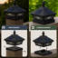 Capuchon de poteau solaire 4 x 4 Coventry - noir-132709790-132709789