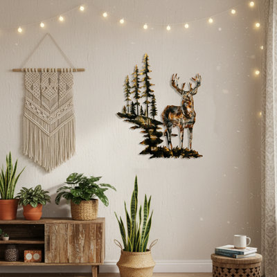 Handmade Metal Deer Wall Decor