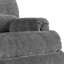 Fauteuil inclinable manuel à bascule avec tissu et poignée, gris