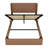 Kira Queen Solid Wood Platform Bed with lifting storage