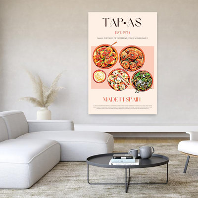 Flavorful Spanish Bites Colorful Vintage Architecture Wall Art