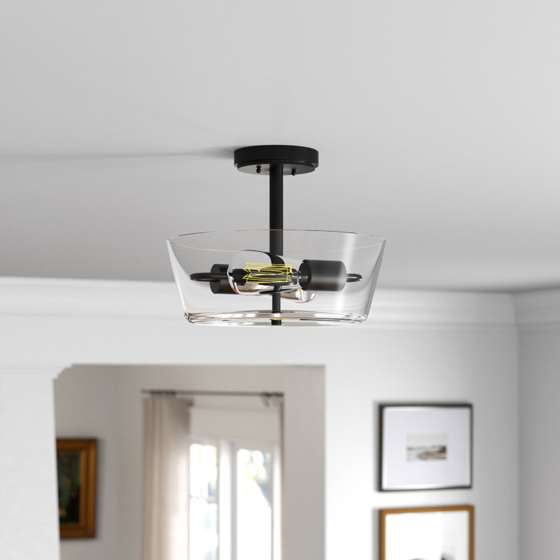 Victoria Semi-Flushmount Indoor Light, Espresso