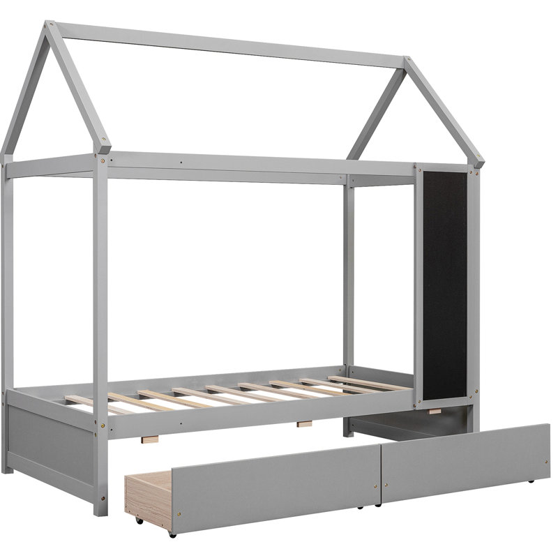 Lit plateforme 80,23 po, gris