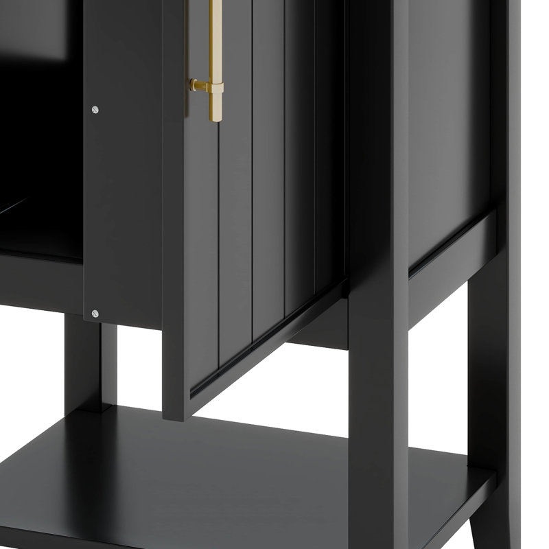 20 Inches Bathroom Vanity With Storage Rack, Open Shelf