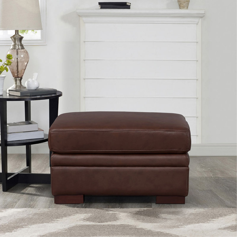 Repose-pieds en cuir Brookfield, Raisin