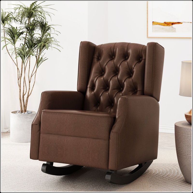 Chaise berçante, Marron foncé