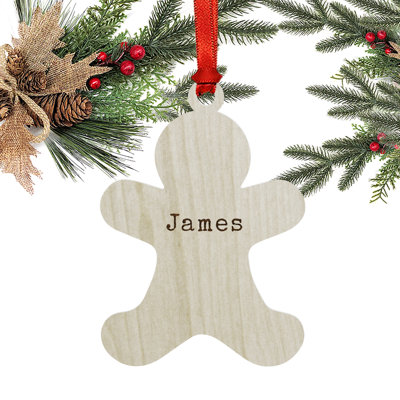 Personalized Laser Engraved Wood Christmas Ornament