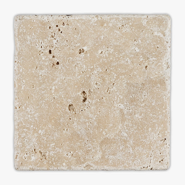 Ivory Tumbled 12x12 Travertine Paver