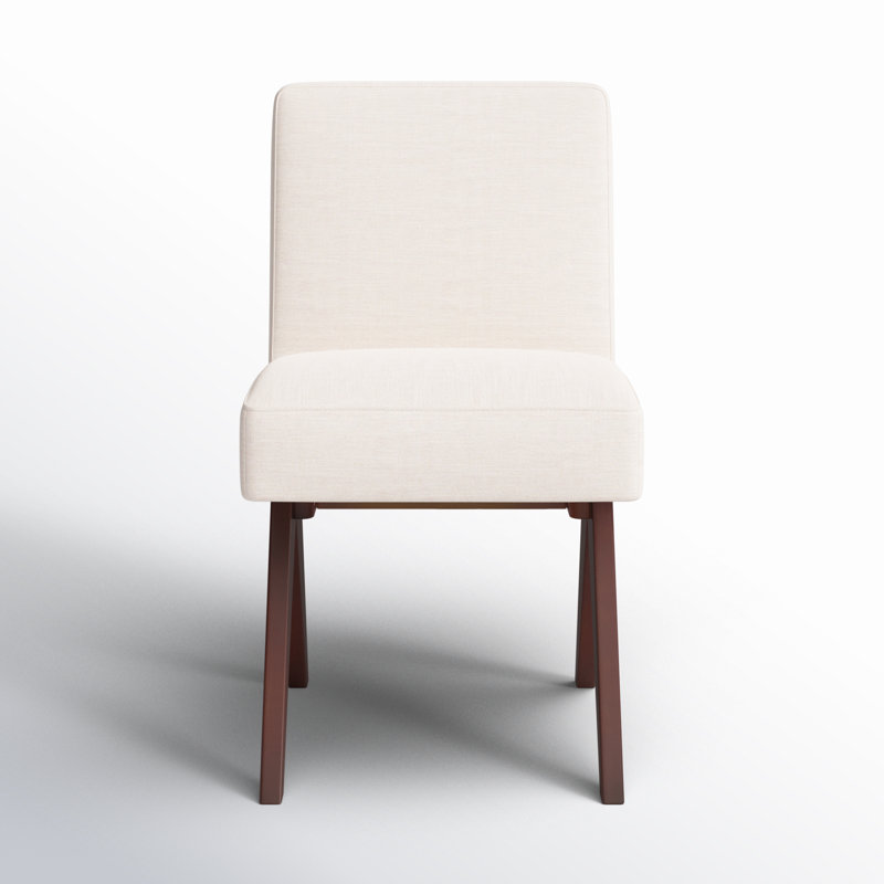 Springdale 20'' H Linen Upholstered Parsons Chair, Walnut