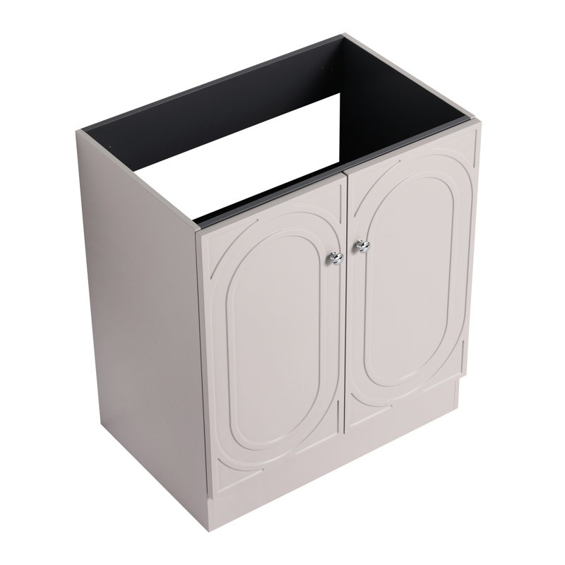 Meuble-lavabo 30 po en kaki moderne - Luminaire de porte à fermeture en douceur