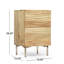 Table de chevet fonctionnelle en bois de manguier pour une chambre à coucher moderne