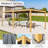 20 Ft. W x 10 Ft. D Aluminum Pergola with Canopy-96905742