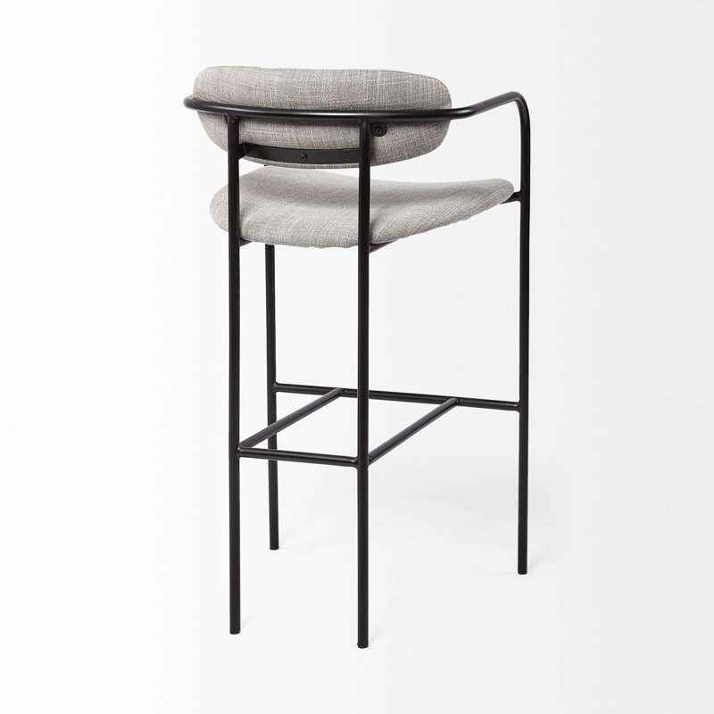 Tabouret en tissu Biélorussie, Gris bronze, Gris
