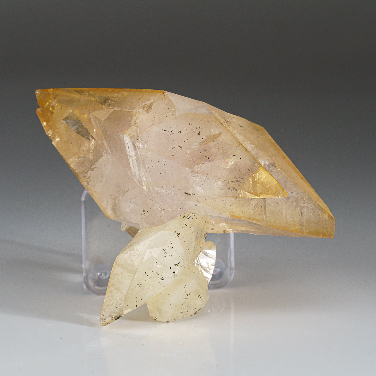 Astro Gallery of Gems Twinned Golden Calcite Crystal from Elmwood Mine ...