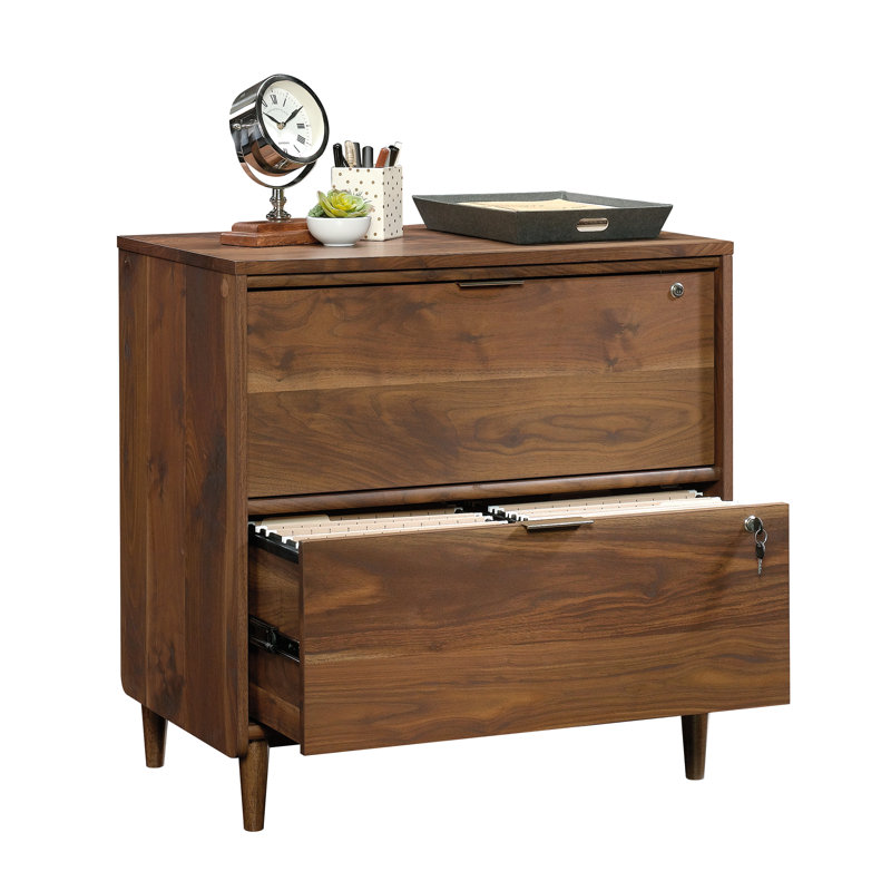 Gerrod 29.53'' Wide 2 -Drawer File Cabinet, Grand Walnut