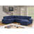 Microfibre bleu foncé / microsuède bleu est en rupture de stock