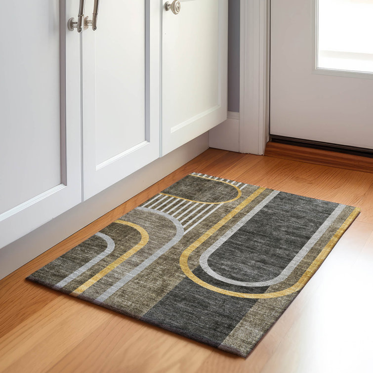 Premium Machine Washable Cerrito AMF532 Taupe Rug