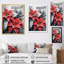 «Poinsettia Passion I» rouge et gris sur toile-1924128646-1924128640