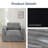 Giant Grey Bean Bag Chair Upholstered Floor Sofa With Pillows And Armrests Large Bean Bag Sofa Plush Chair Bean Bag Couch-528708557