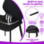 Ensemble 2 pièces de chaises de salle à manger modernes à pieds en métal avec confort ergonomique et fabrication durable-123167637