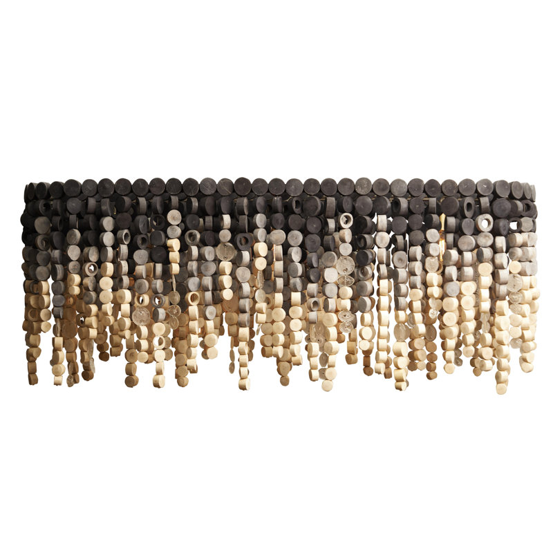 Oval Wood Chandelier - Ombré finish