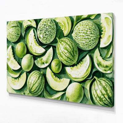 Art mural sur toile beige Fruit Honeydew