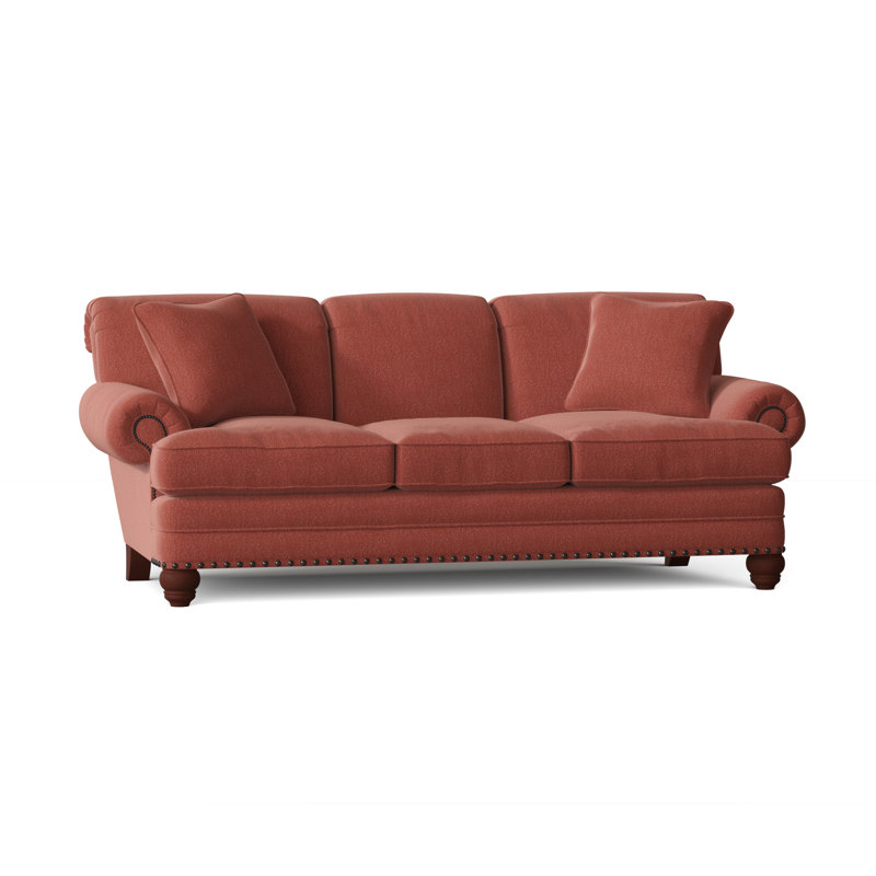 Spratt Sofa, Dark Brass, Manhattan, Craftwood 16 Gray Performance Chenille