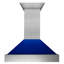 Hotte murale en acier inoxydable satiné à conduit 48 po ZLINE-510737807