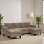 Canapé-lit modulaire moderne de 6 pièces avec assise profonde et canapé modulaire rembourré pour salon, chambre à coucher-1639863575