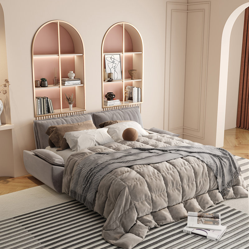 Canapé-lit convertible grand 73,2 po, canapé-lit convertible 3 en 1, Gris