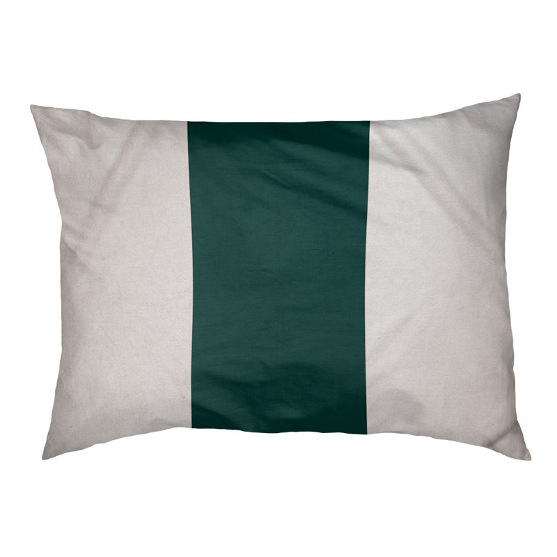 Coussin Los Angeles Anaheim, Grand (l 40 po x P 30 po x H 14 po), Blanc / vert irlandais / blanc