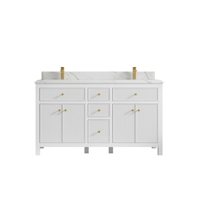 Meuble-lavabo double 60 po