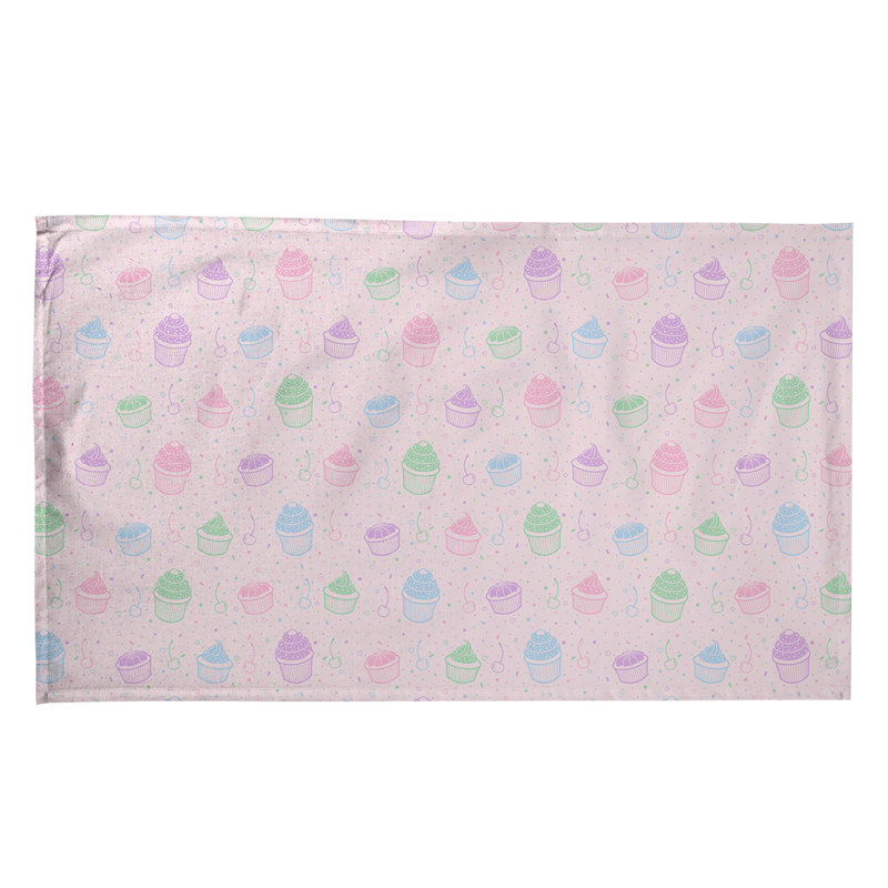 Serviette à thé classique à motif petits gâteaux Mcguigan, Polyester sergé, Rose / bleu / rouge