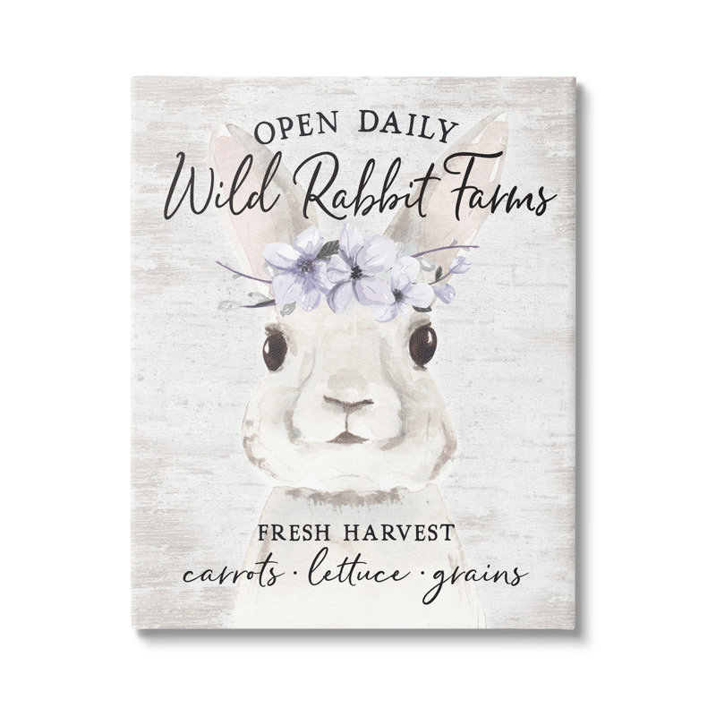 Wild Rabbit Farms, Toile tendue, H 20 po x l 16 po x P 1,5 po