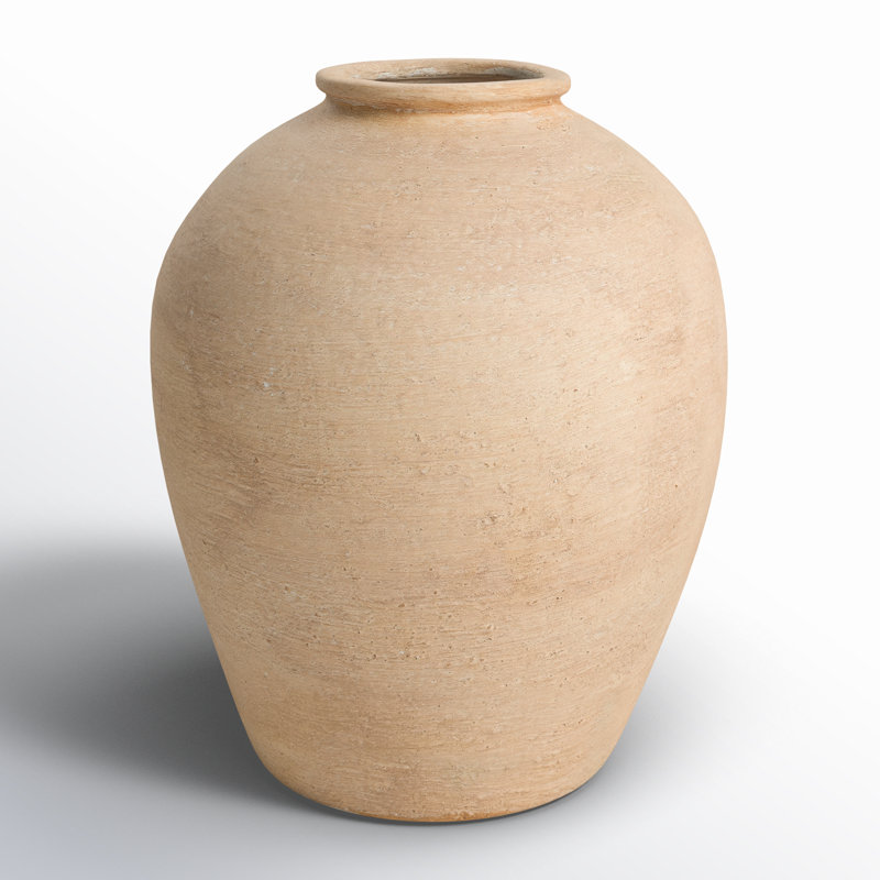 Felicie Ceramic Textured Novelty Table Vase, 11.3" H x 9.45" W x 9.55" D
