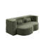 Canapé-lit moderne avec 2 coussins, canapé-lit en velours côtelé moelleux convertible, matelas pliant de 15 po pour le salon, lit d'invité, aucun assemblage requis, vert