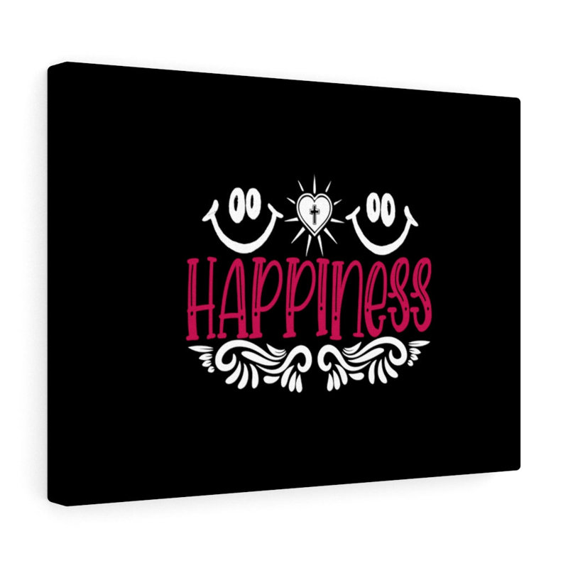 Happiness 1 Piece Wrapped Canvas Wall Art, 30cm H x 41cm W