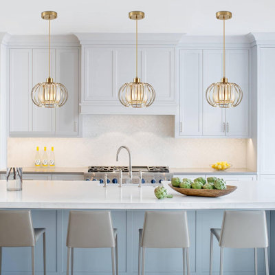 Modern Crystal Chandelier Kitchen Island