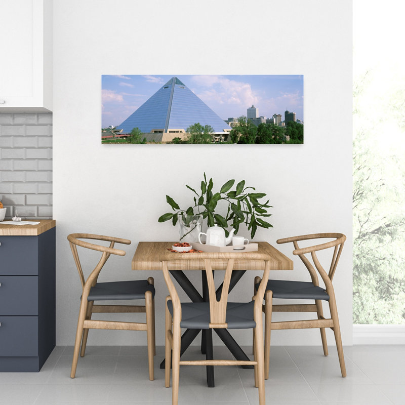 États-Unis, Tennessee, Memphis, pyramide, art abstrait moderne, art mural de la ville, H 12 po x l 36 po