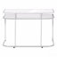 Bureau d'ordinateur, bureau personnel, ordinateur portable, tiroirs de rangement, L 48 po, bureau, stratifié blanc, métal chromé, contemporain, moderne