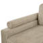 Canapé modulaire contemporain 5 pièces avec repose-pieds brun moelleux et coussins confortables rembourrés en bois massif