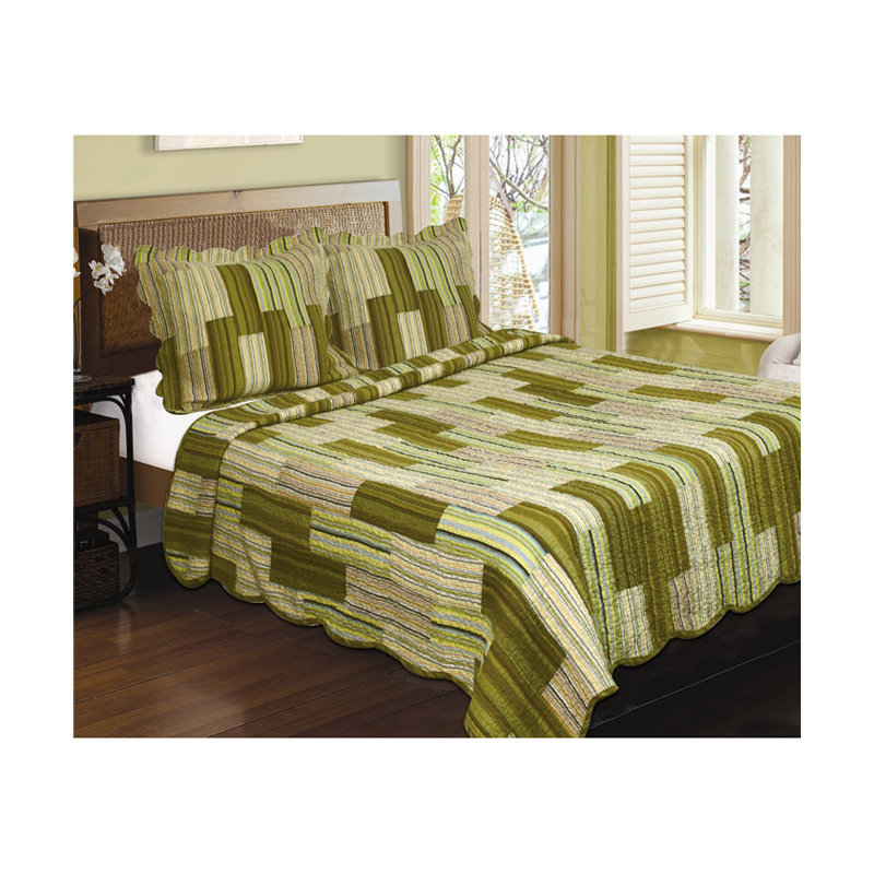 Camping Patchwork Traditional Cotton Patchwork Quilt, Queen