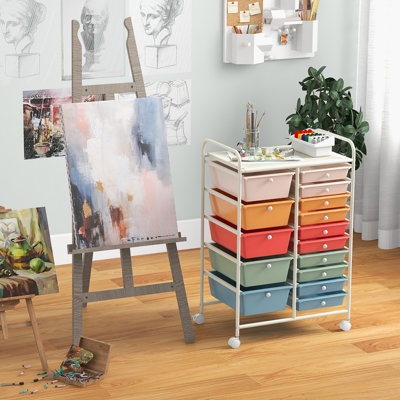 Barksdale 15-Drawer Utility Rolling Organizer Cart