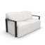 Ensemble de patio moderne 4 pièces en aluminium à structure ouverte, comprenant des chaises et un canapé deux places rembourrés avec coussins Sunbrella-334225429-334225424