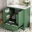 Meuble-lavabo de 30 pouces - Armoire élégante avec étagère intégrée et tiroir de rangement à compartiments cloisonnés 30 "